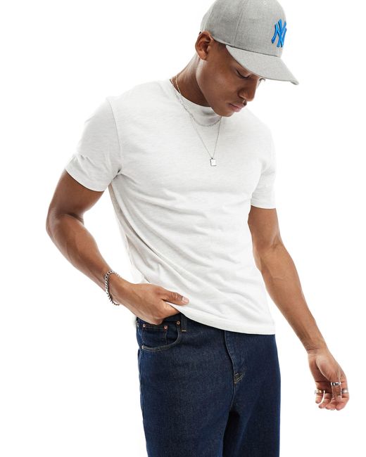 T-shirt - blanc chiné ASOS pour homme en coloris Blue