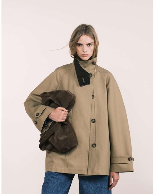ARKET Natural Waxed Cotton Trench Jacket