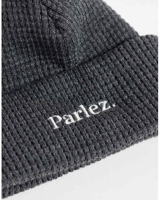 Parlez Blue Logo Reyno Wool Mix Beanie for men