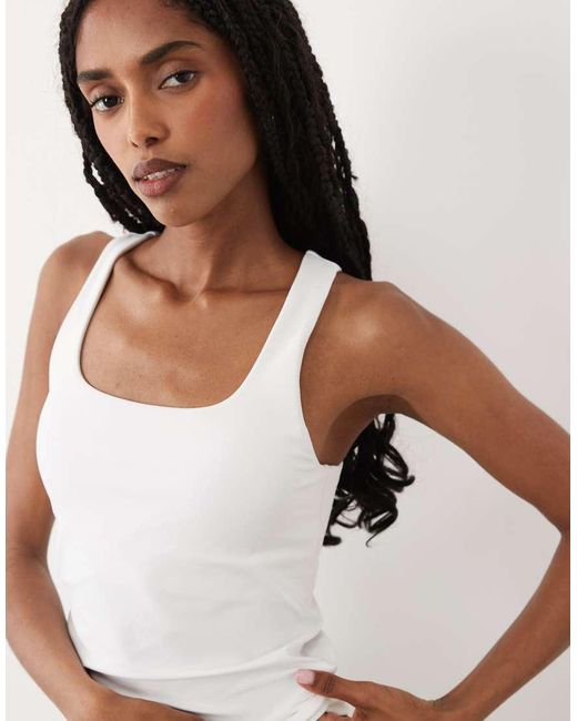 ARKET White Supersoft Active Tank Top