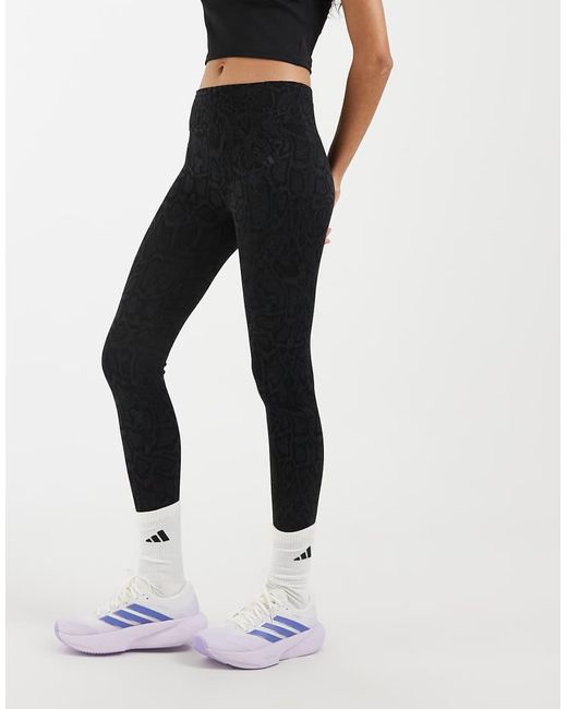 Adidas Originals Black Adidas Training Knitted Full Length Leggings