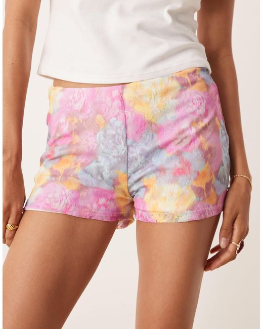 ASOS White Co-ord Lace Micro Mini Shorts