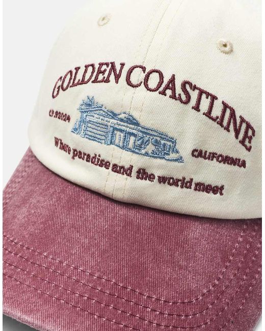 Pull&Bear Gray Golden Coastline Cap for men