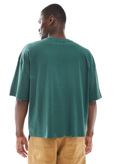 ASOS – kastiges oversize-t-shirt in Green für Herren