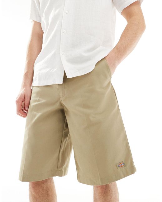 Dickies – schmal geschnittene shorts in Natural für Herren