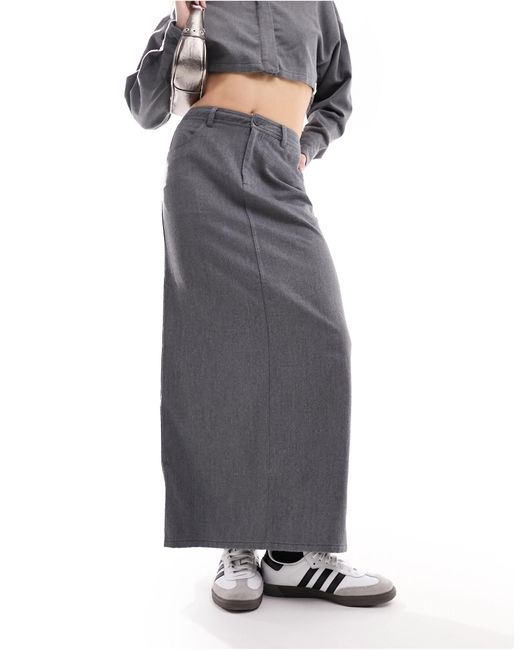 ASOS Gray Brushed Flannel Skirt