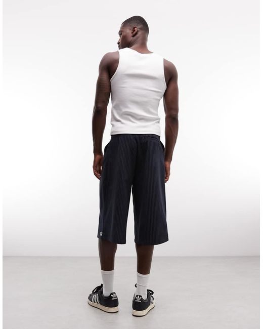 Collusion White Unisex Long Line Jorts