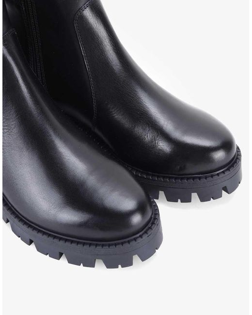 OFF THE HOOK Black 'Harrogate' Leather Side Zip Ankle Boots