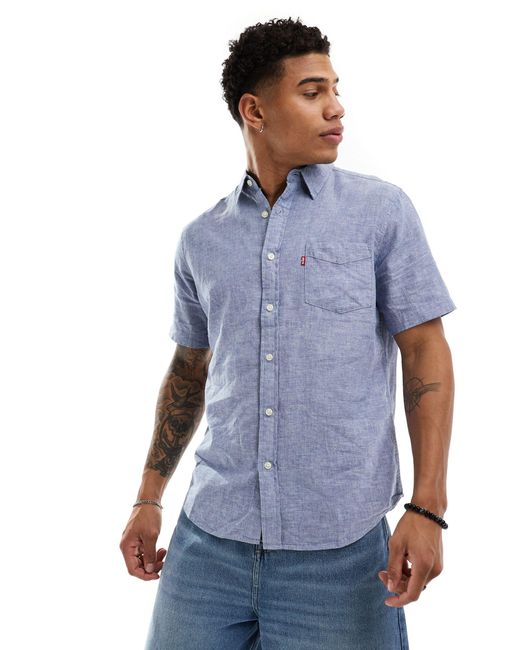 Sunset - chemise à une poche en chambray Levi's pour homme en coloris Blue