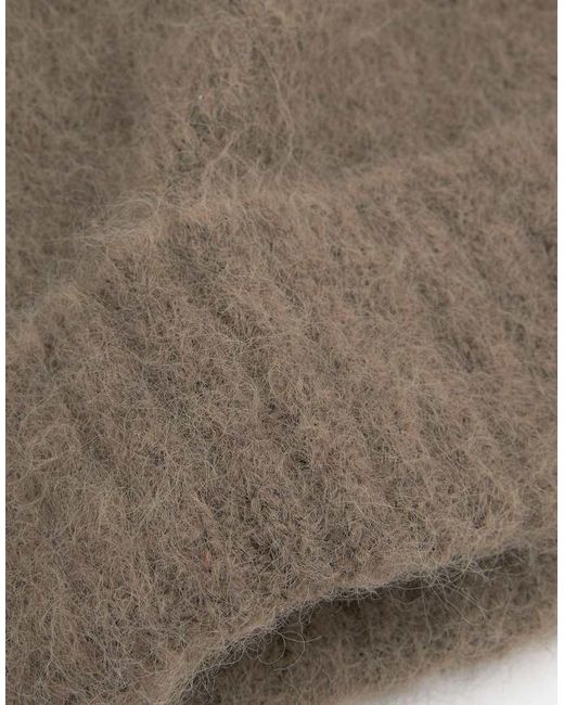 Pull&Bear Brown Short Knitted Beanie