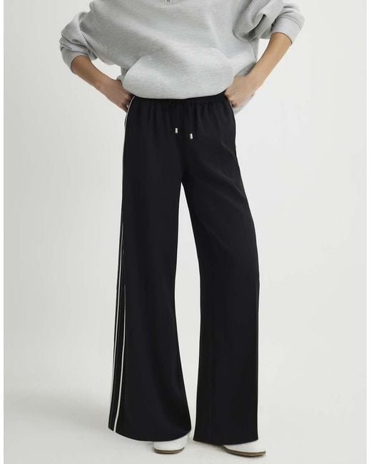 River Island Black Stitch Side Stripe Joggers