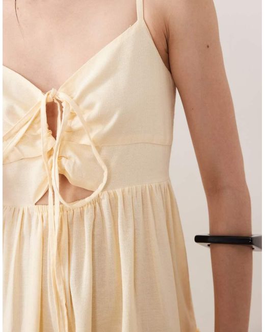 esmé studios Natural Tiered Maxi Beach Dress