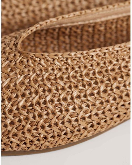 SEQWL Brown Woven Ballet Flats