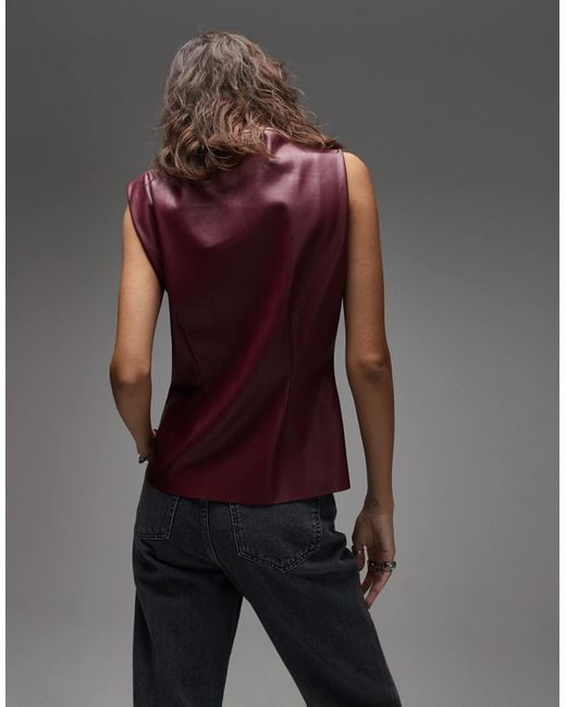 ASOS Red Pu Cinched Tee