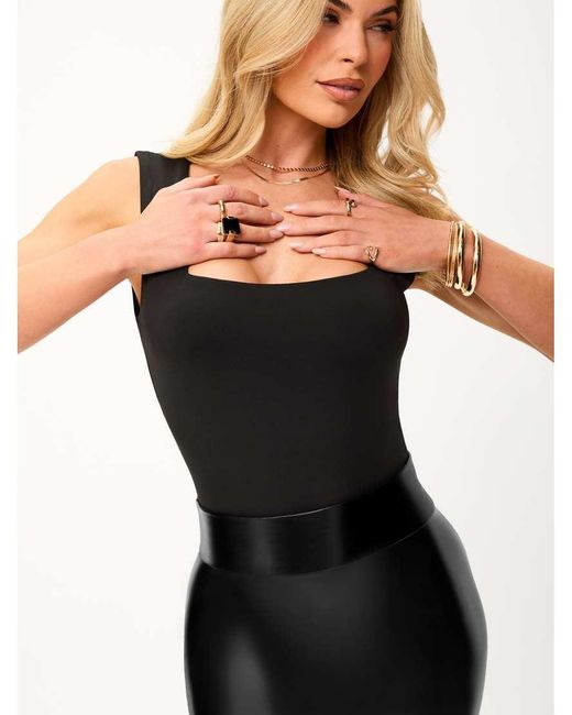 Ann Summers Black Zuri Pu Short Pencil Skirt