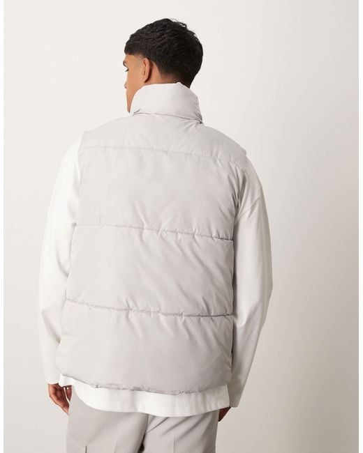 ASOS Natural Puffer Gilet for men