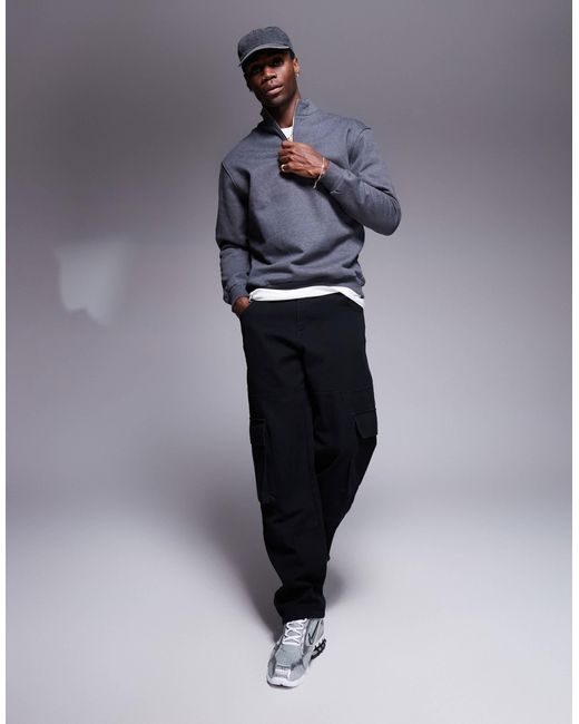 Sweat oversize en tissu épais 400 g/m2 ASOS pour homme en coloris Gray