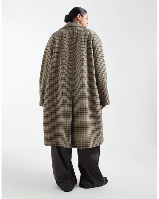 ASOS Multicolor Asos Design Curve Quilt Lined Mid Length Coat