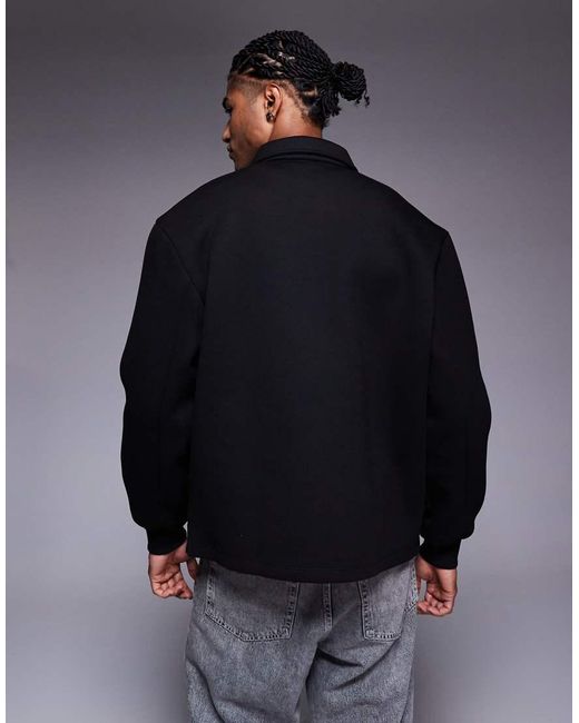 ASOS Gray Oversized Quarter Zip Sweatshirt for men