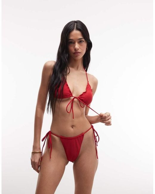 Collusion Red Frill Trim Triangle