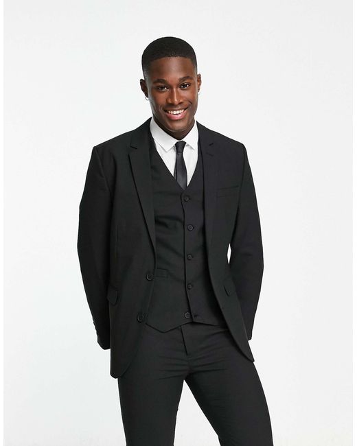 Veste ASOS pour homme en coloris Black