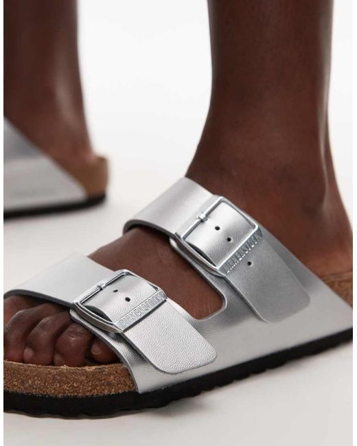 Birkenstock Metallic Arizona Birko Flor Sandals