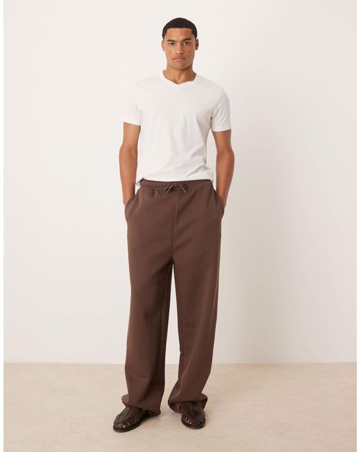 ASOS – essentials – jogginghose in Natural für Herren