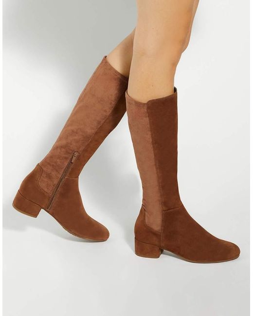 Dune Brown Tayla Knee High Boots