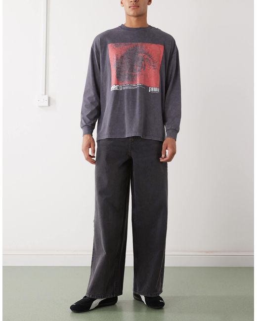 X003 - jean large - délavé Collusion pour homme en coloris Blue
