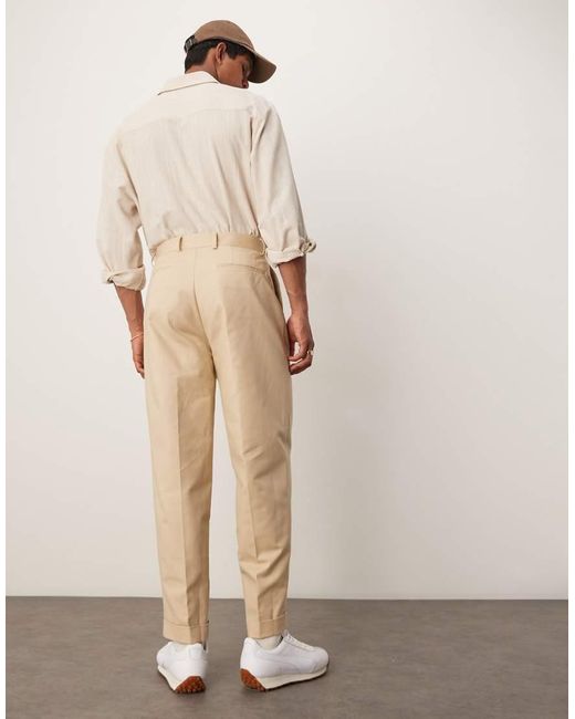 Chinos De Vestir De Corte Tapered Extragrande De Algodón De -Neutro ASOS de hombre de color Natural