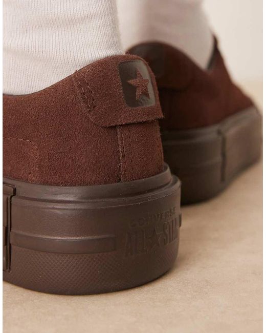 Converse Brown Chuck Taylor All Star Cruise Ox Suede Trainers