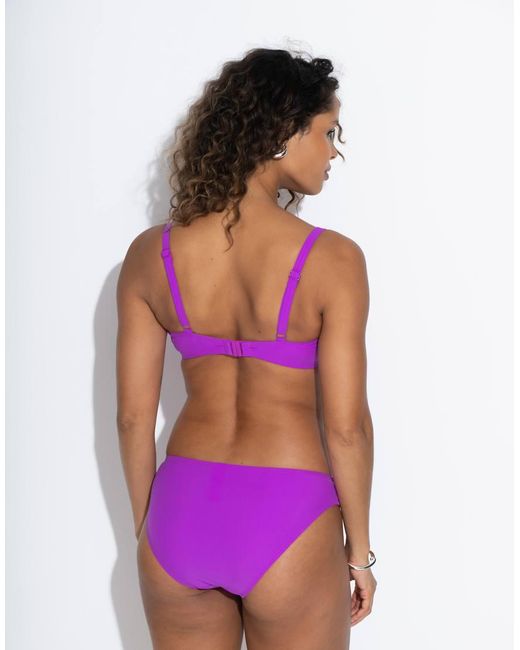 Pour Moi Purple Free Spirit Frill Waist Bikini Bottoms