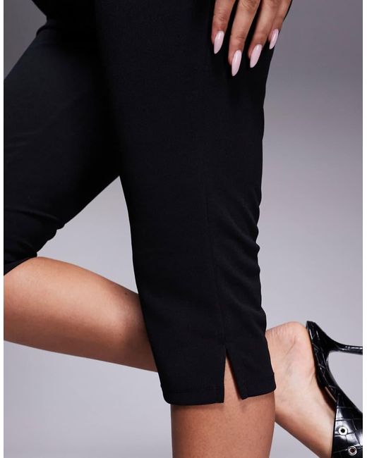 Pantalones Capri Negros Con Abertura Lateral De (Parte De Un Conjunto) ASOS de color Blue