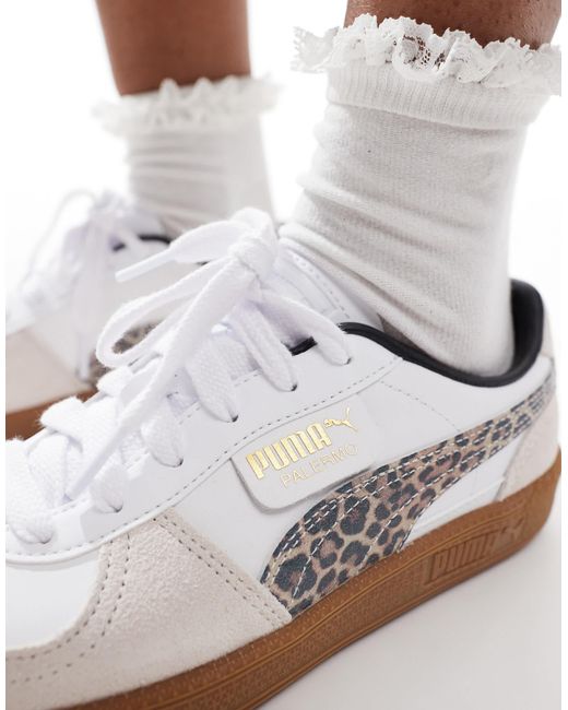 PUMA White Palermo Trainers
