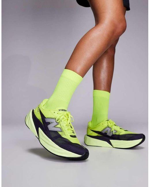 New Balance Green Fuelcell Rebel V5 Running Trainers