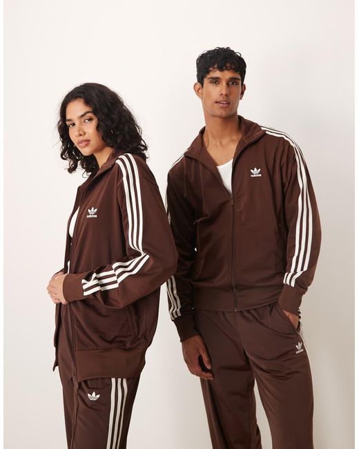 Chaqueta De Chándal Marrón Firebird De Adidas Originals de color Brown
