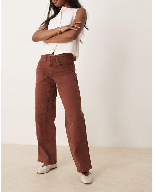 Pantalones Capuchino De Estilo Wéstern Con Rodillas Reforzadas De Lona River Ranch De Dickies de color Brown