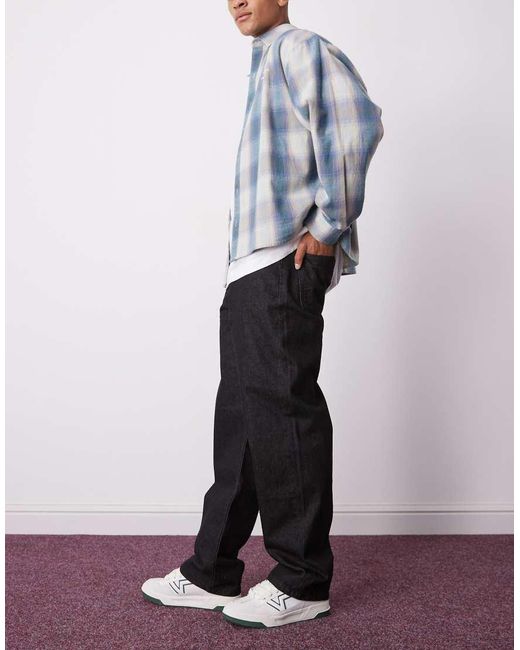 Vans White Check-5 Loose Denim Pant for men