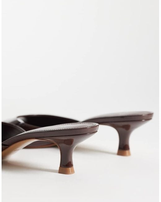 Mango Natural Heeled Mules