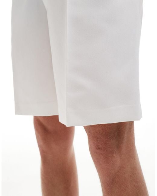 ASOS White Smart Wide Leg Shorts for men