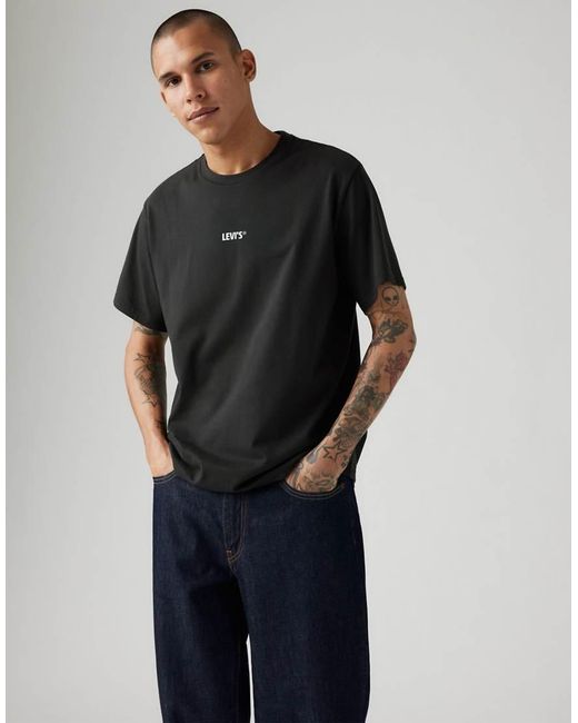 Levi's Black Relaxed Fit Tee for men