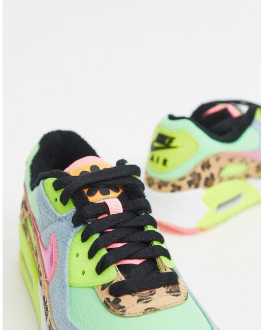 Nike Rubber Air Max 90 Animal Neon Trainers | Lyst UK