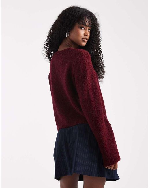 ONLY Red Bow Detail Mini Skirt