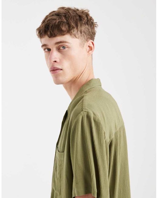 Aray Green Short Sleeve Revere Beach Shirt