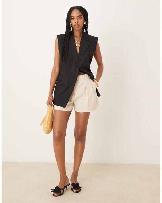 Mango Black Tailored Tie Waist Waistcoat Co-ord
