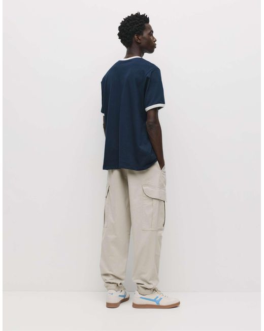 Pull&Bear – cargo-jogginghose in Blue für Herren