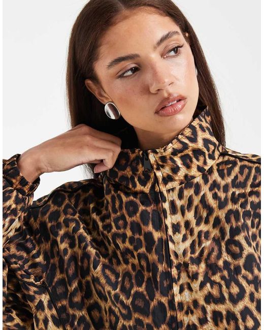 ASOS Brown Oversized Track Jacket