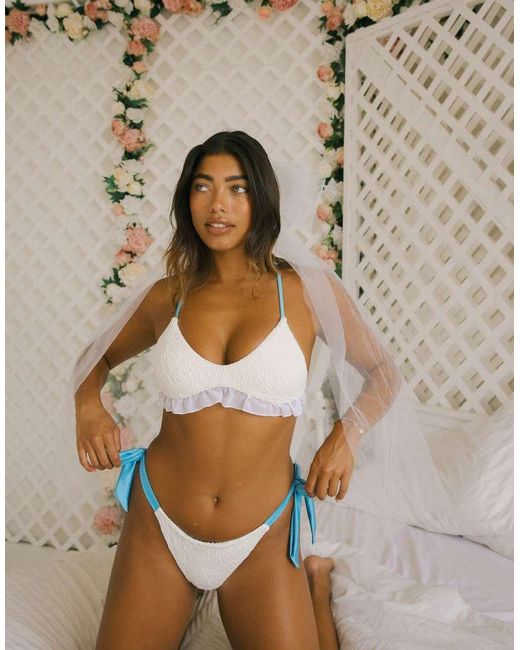 Dippin' Daisy's White Dippin Daisys Bridal Tieside Bikini Bottom