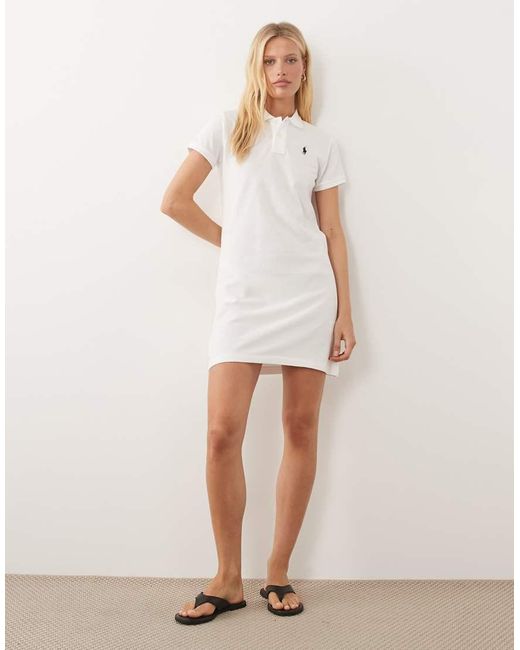 Polo Ralph Lauren White Short Sleeve Casual Polo Day Dress