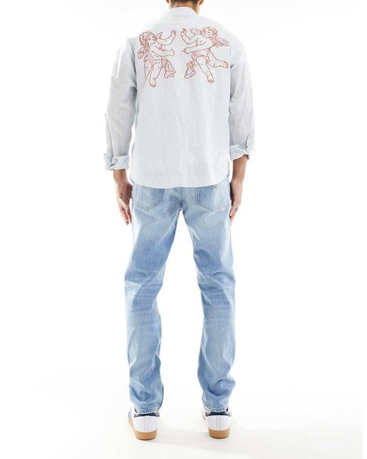 Vaqueros De Corte Tapered Slim Con Lavado Claro Austin De -Azul Tommy Hilfiger de hombre de color Blue